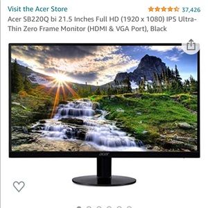 Acer SB220Q 21.5inch Widescreen Monitor